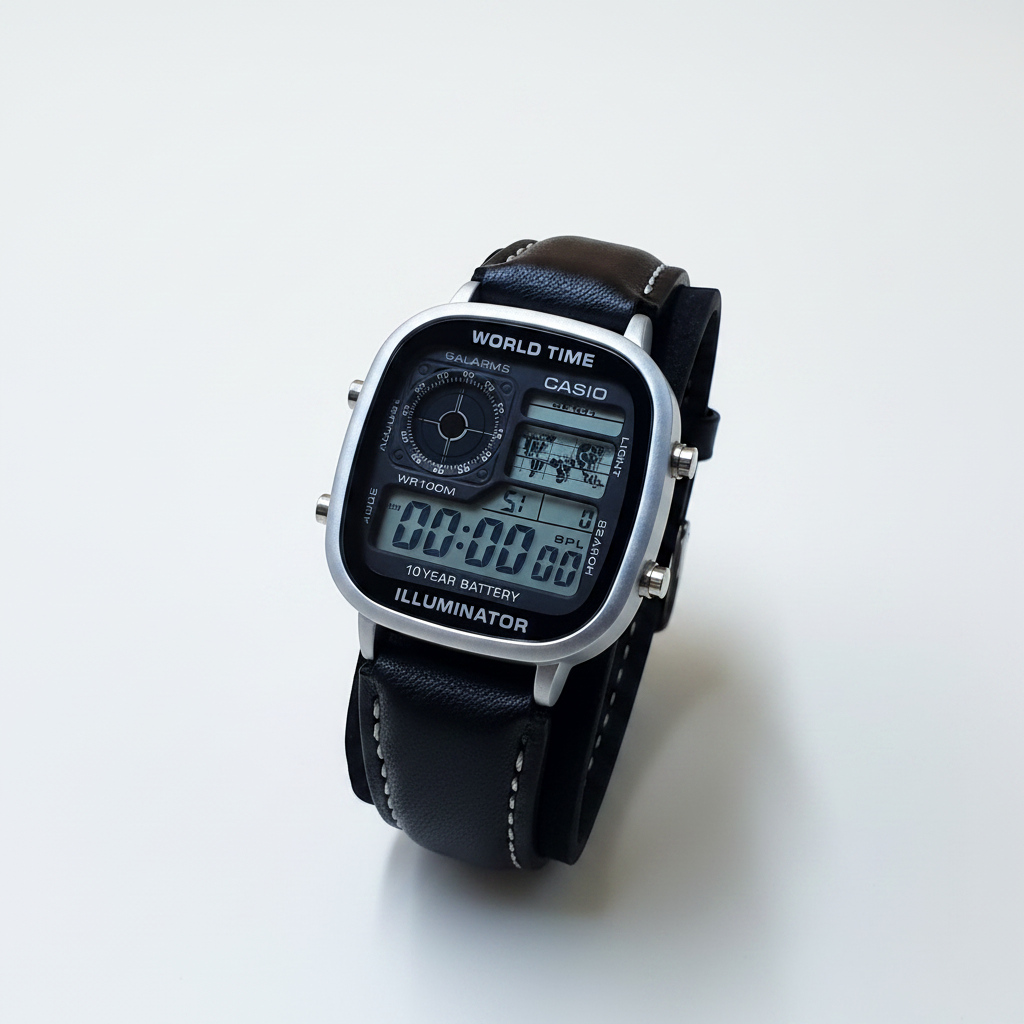 Casio AE-1200WHD World Time Watch - White Background