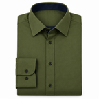 X-Factor Olive Green Formal Shirt white background
