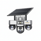 Geek Space 8K Solar WiFi Security Camera 3 Lenses - White Background