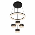 DL-0034 LED crystal ring chandelier - clean white background render