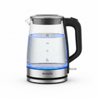 Philips 5000 Series 1.7L Glass Electric Kettle with blue LED