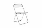 Crystal Clear Folding Chair - white background