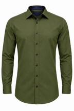 X-Factor Olive Green Formal Shirt mannequin