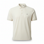 Men's Premium Polo Shirt Cream - white background