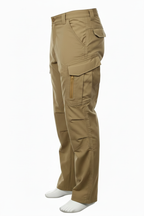 Men's Tan Tactical Cargo Pants - Side View