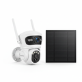 New View Dual Lens 4G SIM Card Solar Camera – white background