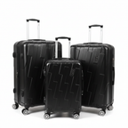 Black Hardshell Luggage Set - White Background