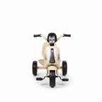 Kids Vespa Scooter Tricycle Cream - Side View White Background