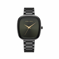 Hannah Martin Square Watch Gunmetal Black on white background