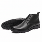 Men's Black Pebbled Leather Chukka Boots – pair view
