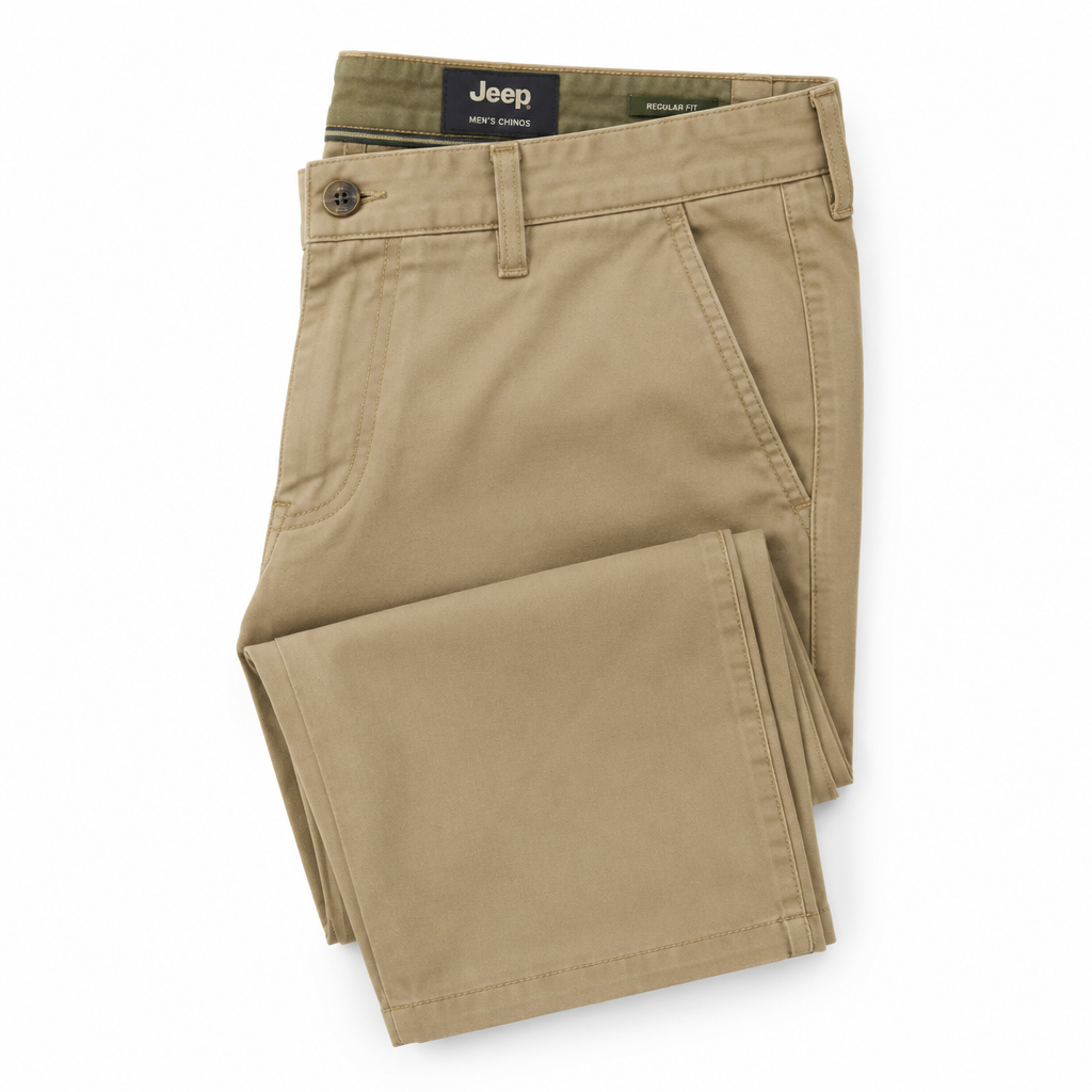 Jeep Men's Chinos white background studio shot