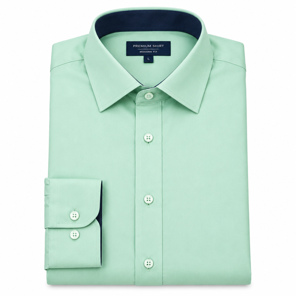 X-Factor Mint Green Formal Shirt white background