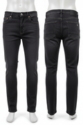 Men's charcoal grey denim jeans full body white background