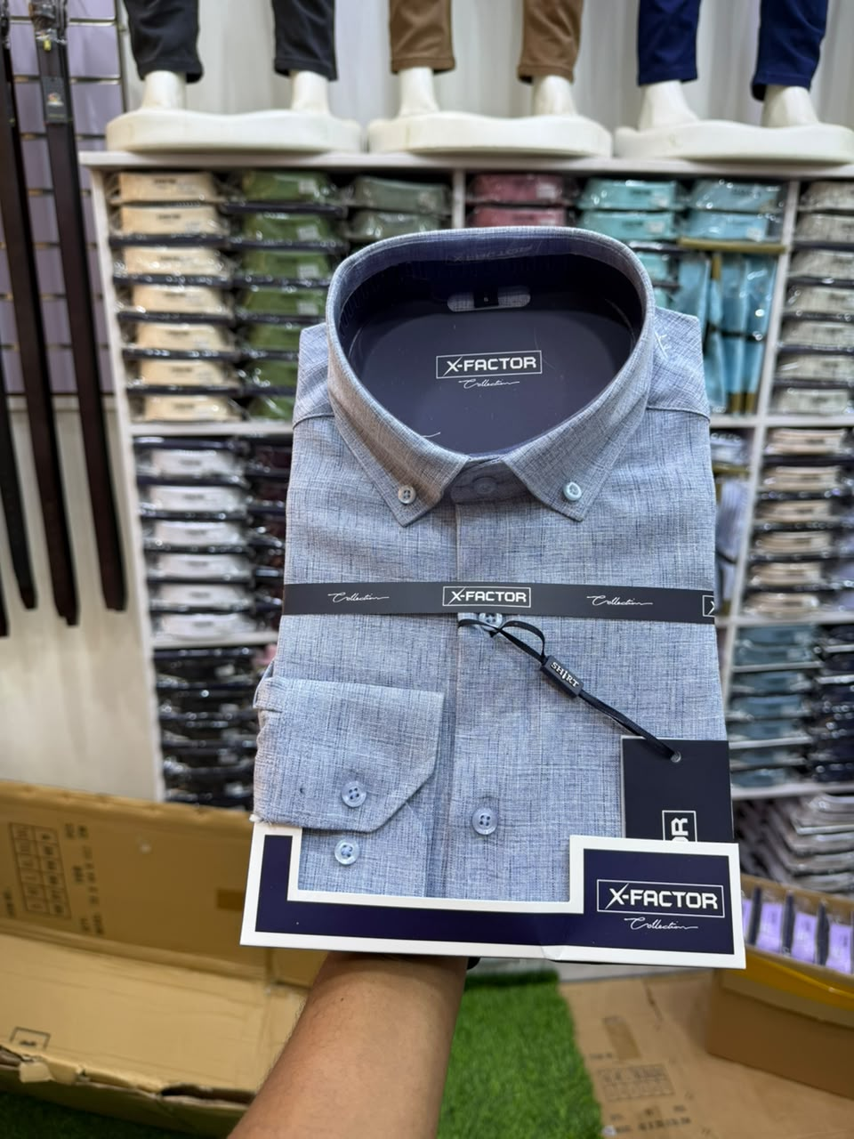 X-Factor Grey Texture Formal Shirt original