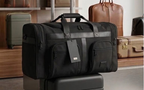 Dengdao duffle bag premium lifestyle shot in luggage room