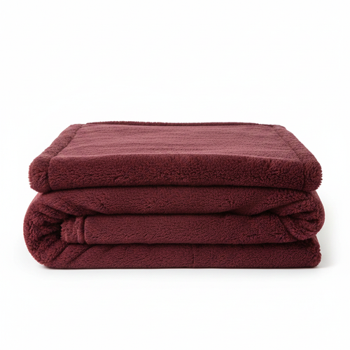 6x6 Soft Blanket - Wine/Maroon