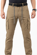 Khaki Tactical Cargo Pants - On Model