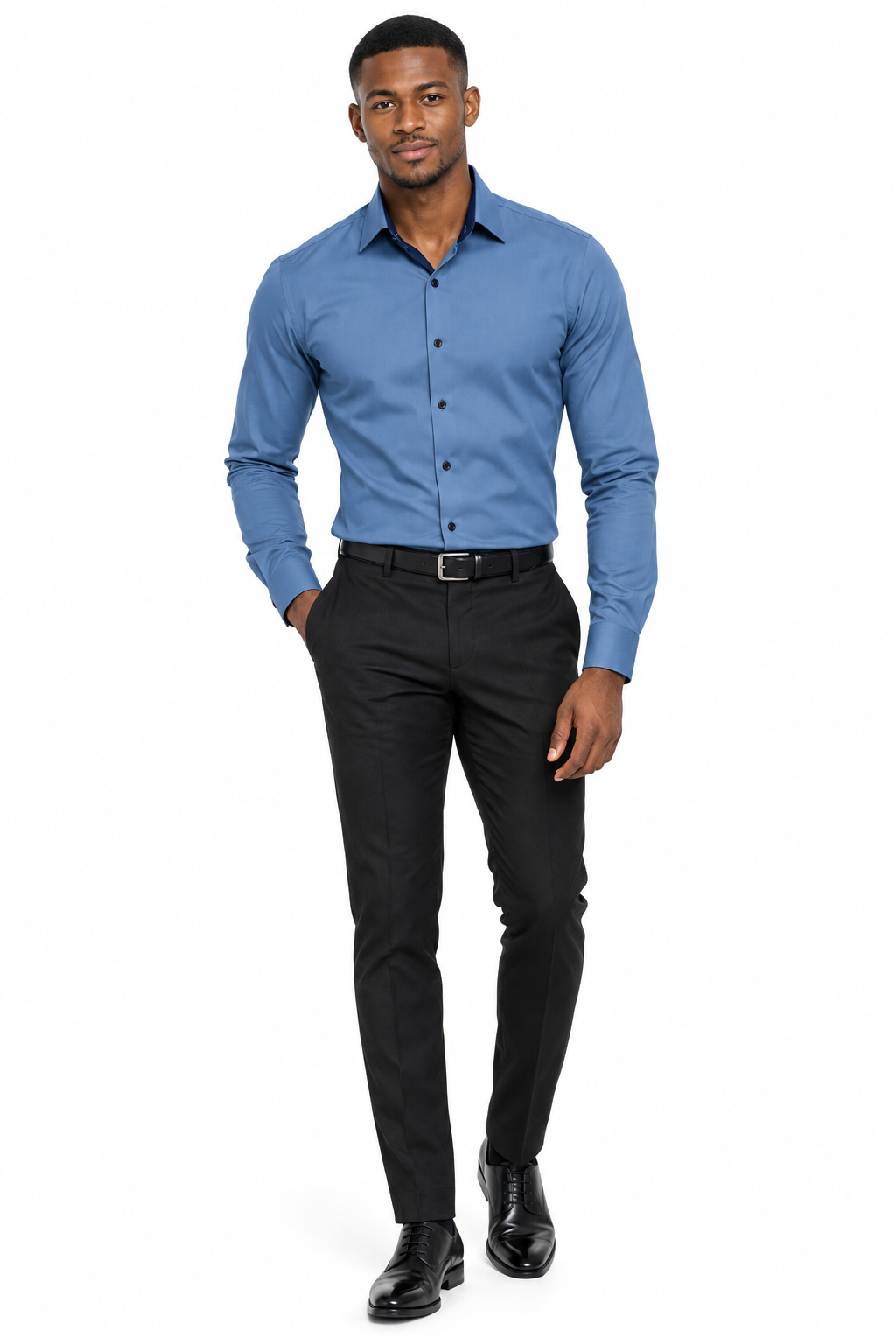 X-Factor Steel Blue Formal Shirt lifestyle