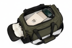 Army Green & Black Duffel Travel Bag - Open Interior View