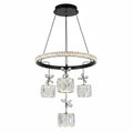 DL-0040 LED crystal ring chandelier - clean white background render