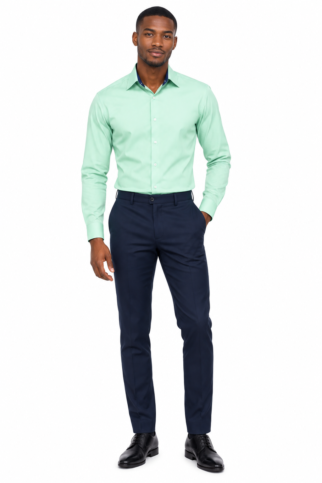 X-Factor Mint Green Formal Shirt lifestyle