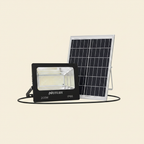 Neelux 200W solar flood light with solar panel - cream background