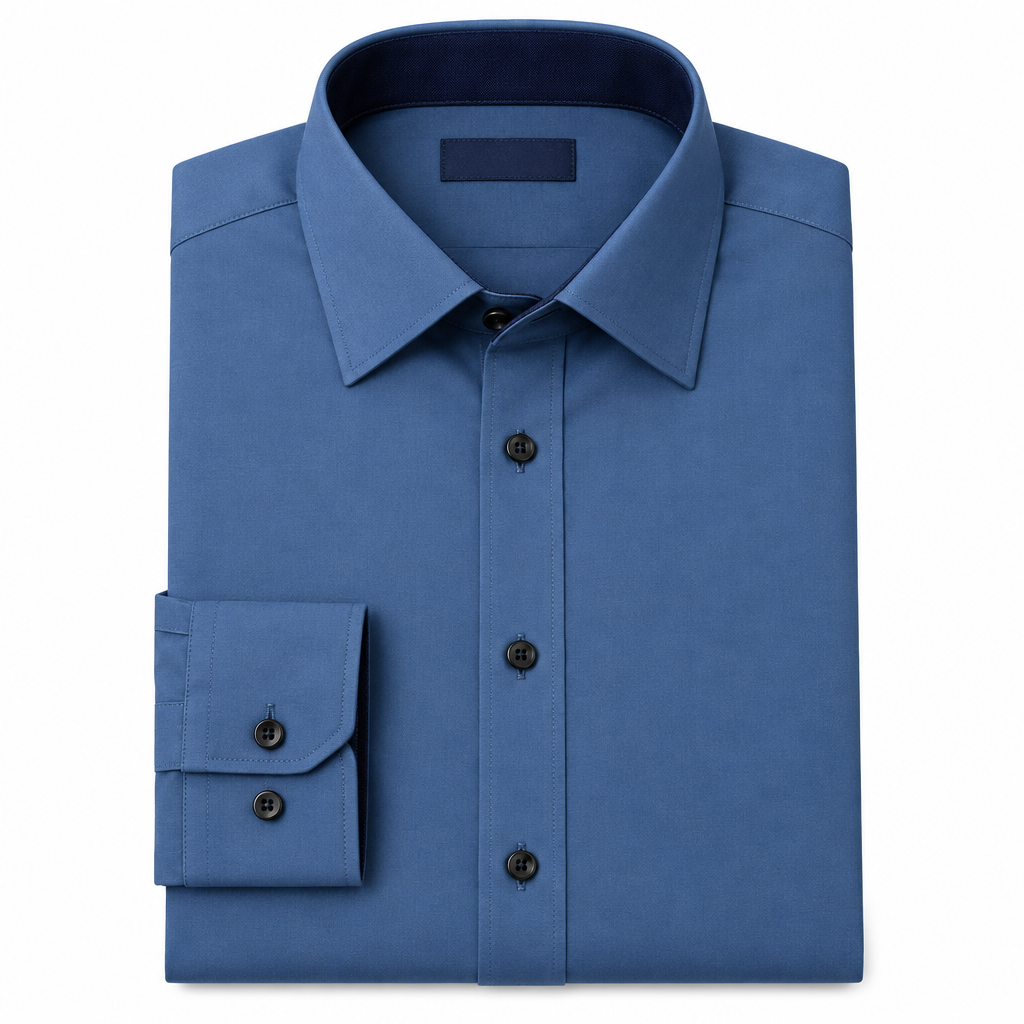 X-Factor Steel Blue Formal Shirt white background