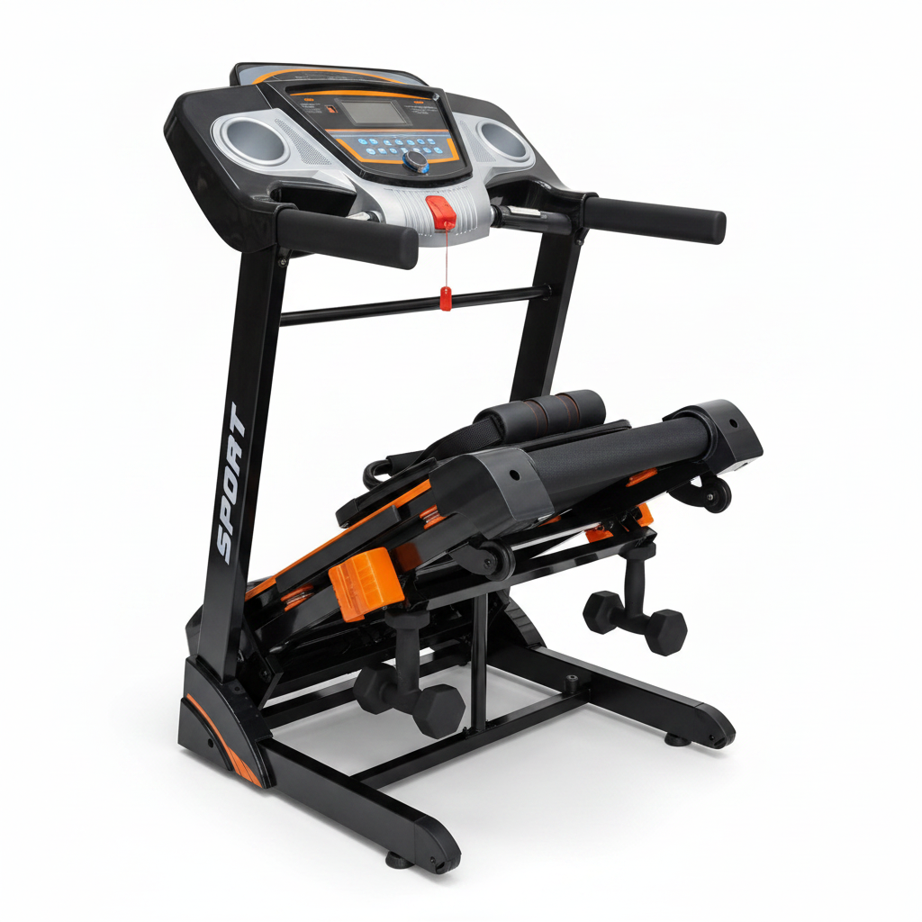 Sport Foldable Electric Treadmill - White Background