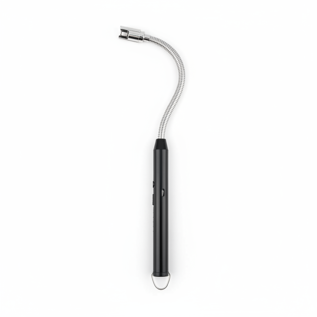 ARC BBQ USB rechargeable long neck lighter black on white background