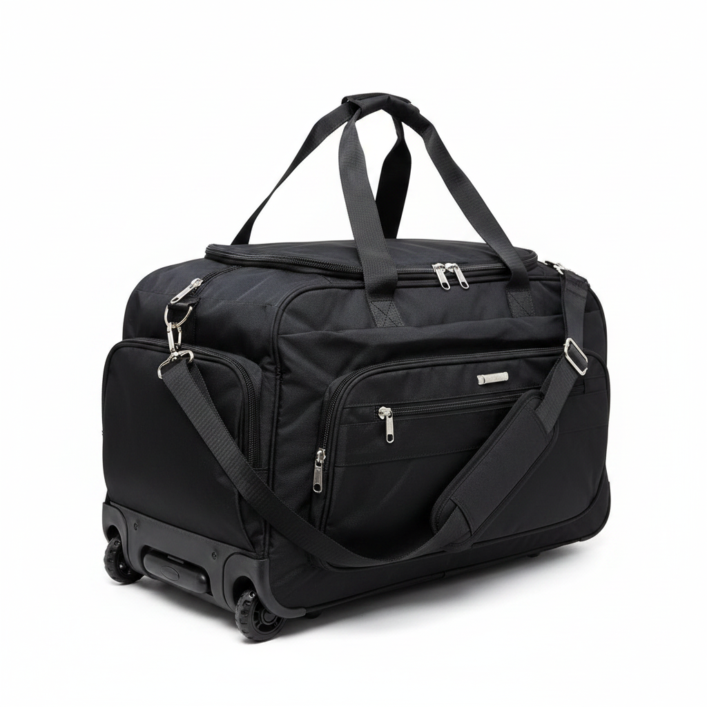 Black Wheeled Duffle Bag - AI product image