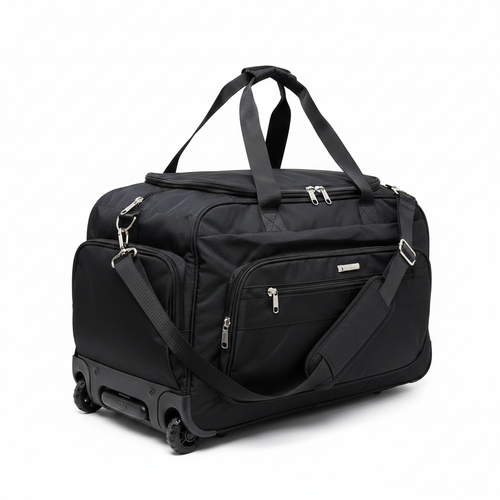 Black Wheeled Duffle Bag - AI product image