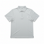 Light Grey Zip Polo - white background