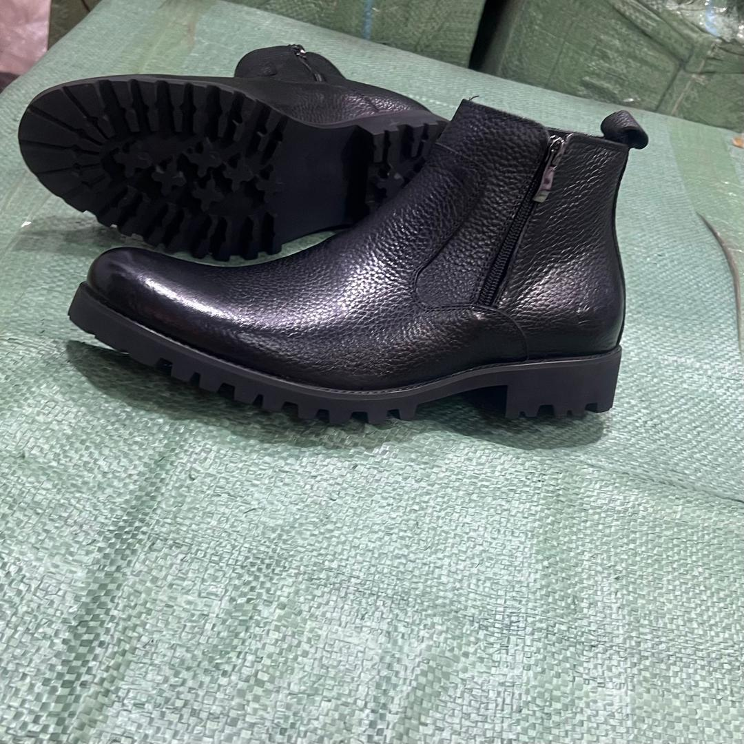 Men's Black Zip Ankle Boots – original photo