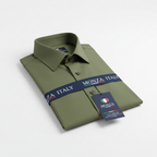 Monza Italy Olive Green Shirt - White Background