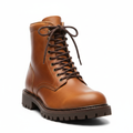 Men's Tan Leather High-Top Boot