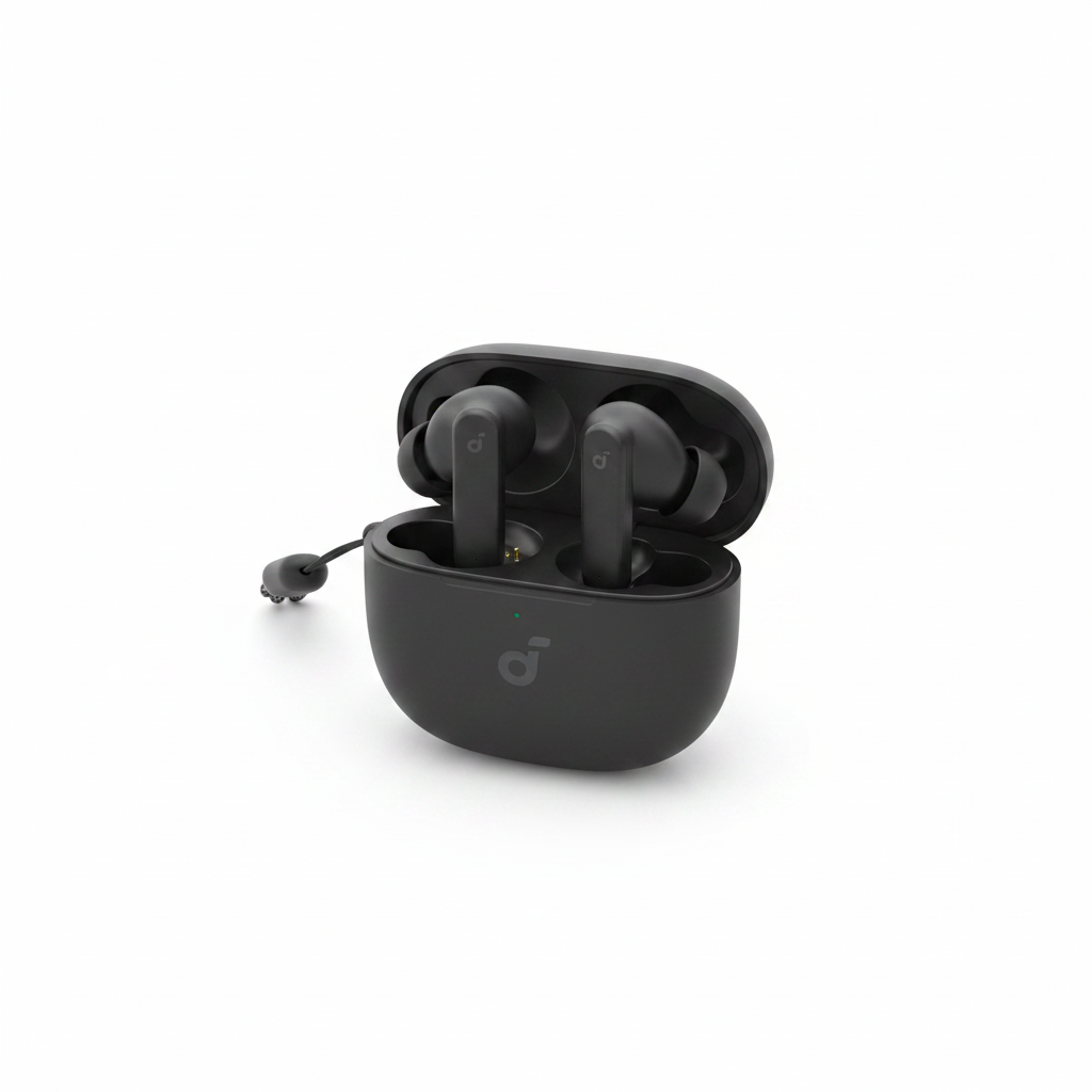 Soundcore R50i earbuds white background