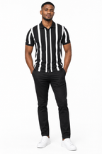 HandSome Type Striped Polo Shirt lifestyle