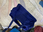 Waterproof Navy Blue Duffle Bag - side view