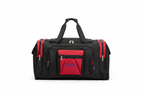 Black & Red Soft-Sided Travel Duffel Bag - white background