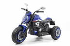 Kids Electric Ride-On Ducati Motorcycle Blue - white background