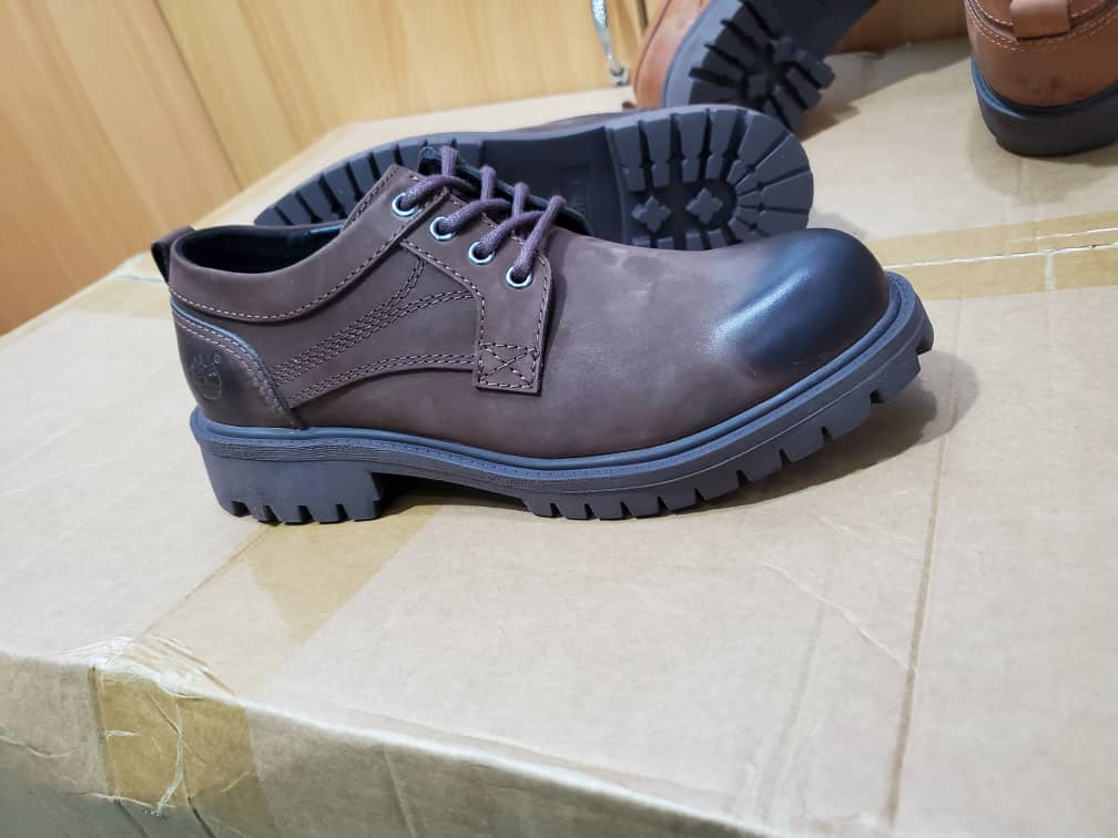 Men's Dark Brown Leather Derby Shoes – Chunky Lug Sole