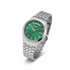 Casio Green Dial Stainless Steel Watch - White Background