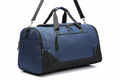 Blue & Black Cylindrical Duffel Travel Bag - White Background