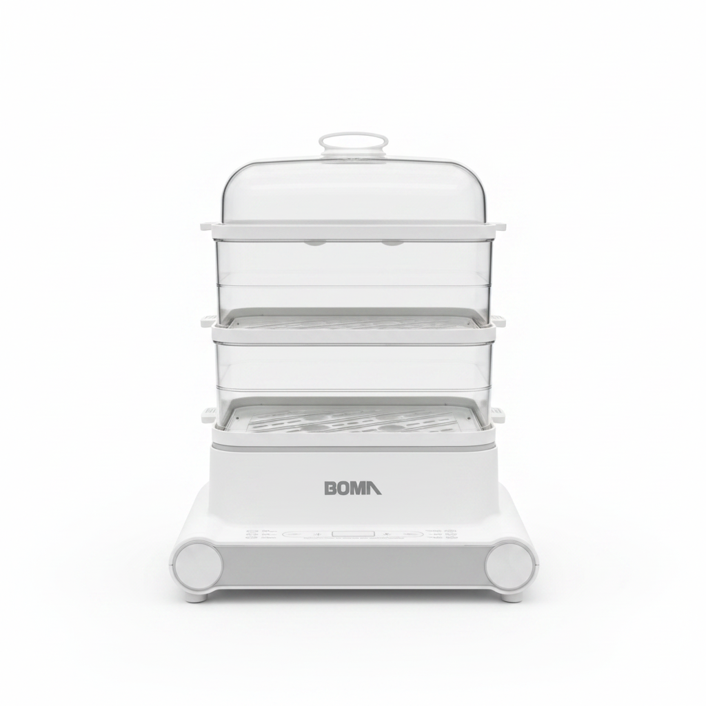 Boma 3-Tier Electric Food Steamer - White Background