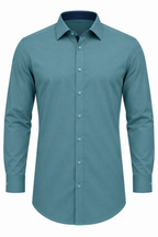 X-Factor Dusty Teal Formal Shirt mannequin