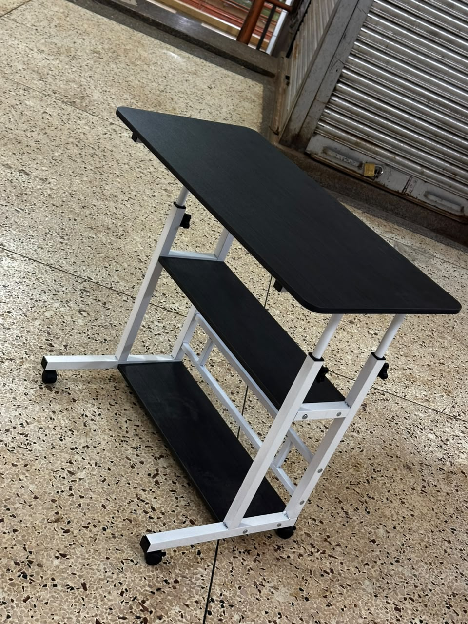 Mobile Laptop Standing Desk with Wheels - product photo