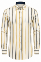 X-Factor Cream Stripe Formal Shirt mannequin