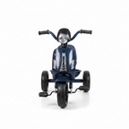 Kids Vespa Scooter Tricycle Navy Blue - Side View White Background