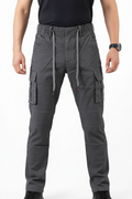 Grey Tactical Cargo Pants - On Model