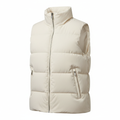 Cream Puffer Vest - White Background